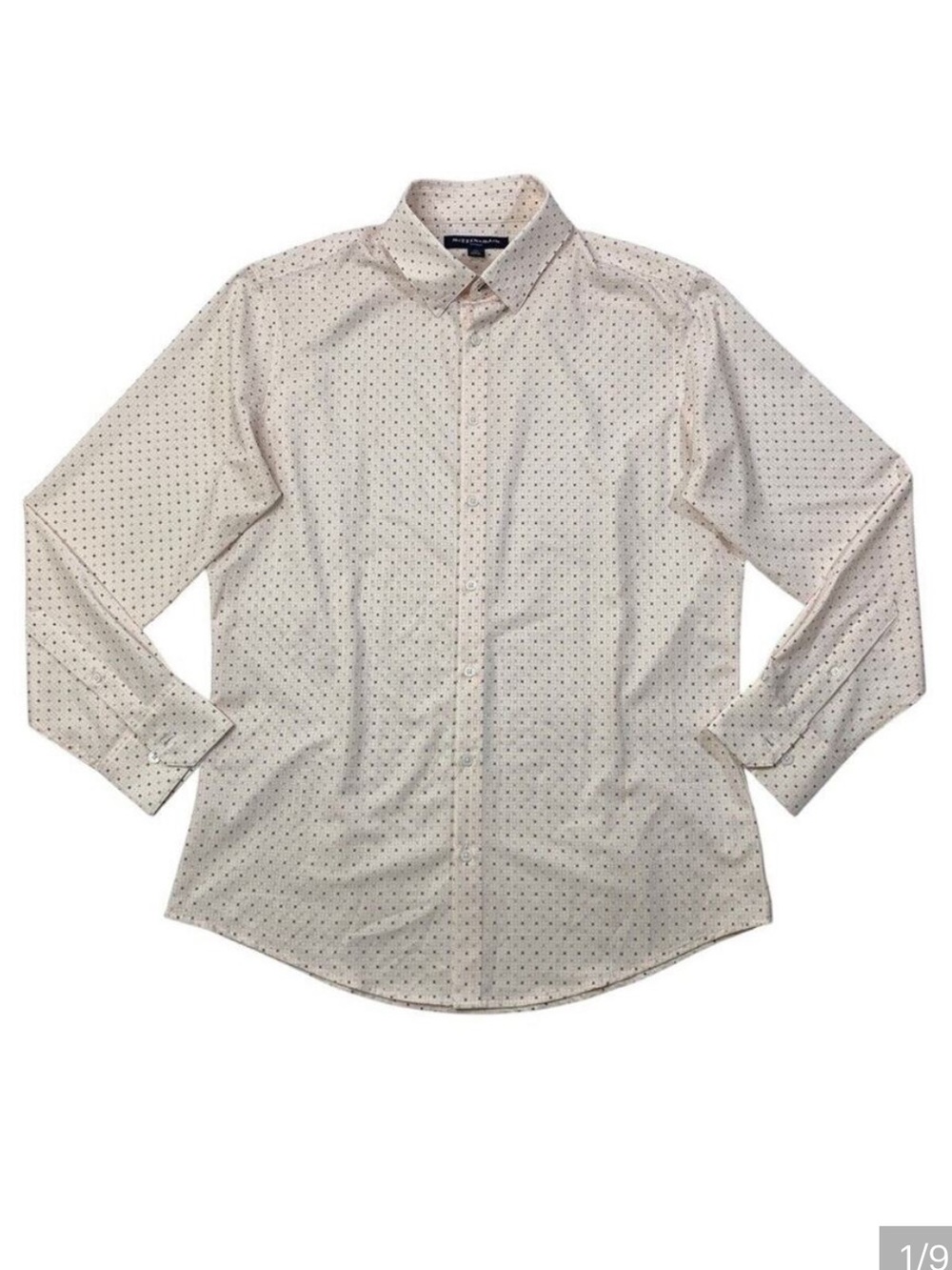 Mizzen+Main Shirt Mens L White Pink Trim Fit Leeward Plaid Printed Nightclub